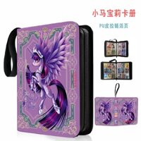 Sản phẩm mới Hàng có sẵn Thẻ Tour My Little Pony Card Book Kaguya Bag Card Jiugong Four Palace Storage Book Leather Zipper Loose leaf Book Beech20250214