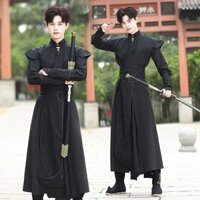Sản phẩm mới Haoyi Shop Trang phục đốt mực trung tính Erha và mèo trắng Master cosplay Trang phục đen cos