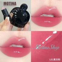 [Sản phẩm mới] HYNTOOR Thỏ Đen Đóng Hộp Son Bóng Macaron Lip Mud Mirror Lip Lip Lipstick Học Sinh Dưỡng Ẩm Nước Bóng Thủy Tinh Môi
