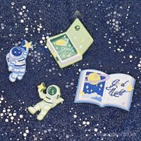 Sản phẩm mới Interstellar phi hành gia mới Thêu Vải Hoạt Hình Miếng dán quần áo miếng dán trang trí túi xách điện thoại di động Miếng dán Sổ tay diy 448Z