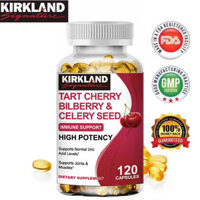 [Sản phẩm mới] KIRKLAND Tart Cherry Extract với viên nang hạt cần tây để làm sạch axit uric, giảm bệnh gút 120 chiếc