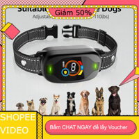 Sản phẩm mới màn hình màu chống sủa có thể sạc lại không thấm nước cho thú cưng vòng cổ sốc điện tự động chống chó sủa t