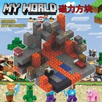 Sản phẩm mới MC Hạt Khối xây dựng từ tính Minecraft Khối xây dựng#新品MC颗粒我的世界磁力积木方块建筑拼搭儿童玩具益智拼装幼儿