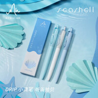 Sản Phẩm Mới MENIU MENIU Bút Nhỏ Giọt Nghe Biển Pick-up Bút Gel Ocean Shell Đen 0.5 Bút Bấm Hạt Đôi Viên Đạn Nhanh Khô Dày Lõi Mực Thấp Trung Tâm Trọng Lực Mịn Học Sinh Sử Dụng Bàn Chải Thi Bút Câu Hỏi