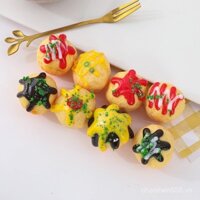 Sản phẩm mới mô phỏng bóng takoyaki Nhật Bản, nước sốt teriyaki, mô hình takoyaki, mẫu gian hàng, đạo cụ cửa hàng Nhật Bản