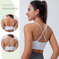 Sản phẩm mới Quần áo tập Yoga nữ / Áo thể thao / Skinny / Dây đeo vai có thể điều chỉnh Châu Âu Mỹ Tam giác Cup Áo ngực Big Backless Gợi cảm Thường ngày Kích thước lớn