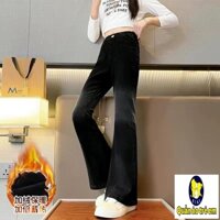 [Sản phẩm mới] Quần jean dày phong cách mới mùa đông cho bé gái Quần dài phồng