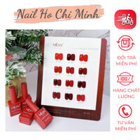[SẢN PHẨM MỚI] Sơn gel Milan chính hãng tone đỏ 12 màu, chất gel đậm đặc lên chuẩn màu tặng kèm bảng màu (chai 15ml)