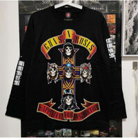 Sản phẩm mới Súng Bờ Tây Hoa Ban Nhạc Súng Hoa Hồng n 'roses Cotton Nguyên Chất Tay Dài