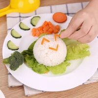 Sản phẩm mới * Thiết bị tạo kiểu gạo cho bé Muỗng cơm DIY Curry Hình bán nguyệt Nắp gạo Tưới nước Thìa cơm Cơm Bóng Khuôn Bento 3.16 Tròn DFC
