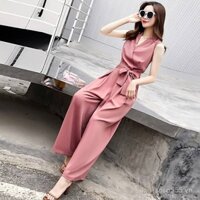 Sản phẩm mới [Tỷ lệ mua lại 44%] Bộ quần ống rộng một mảnh cho phụ nữ, jumpsuit nổi tiếng trên mạng, phong cách sinh viên Hàn Quốc, thời trang mới mùa hè 2025, trang phục thanh lịch và thon gọn cho phụ nữ