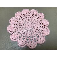 Sản phẩm tấm lót bình hoa móc bằng sợi (đường kính 15cm)