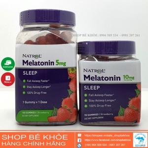 Sản phẩm Thảo mộc Natrol Melatonin 10mg hộp 60 viên - giúp ngủ sâu giấc