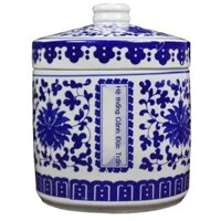 [SẴN-RẺ]  Cảnh Đức Trấn gốm bình trữ gạo xi lanh thùng đựng gạo 0.5kg 1.5kg 3.0kg hộp trái cây có n