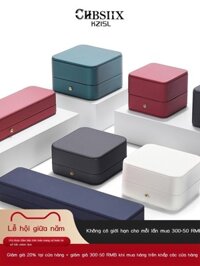 [SẴN-RẺ]  C&K Đèn Màu Xanh Sang Trọng Hộp Đựng Trang Sức Da PU Cao Cấp Cưới Hộp Nhẫn Vòng Tay Vòng