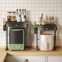 [SẴN-RẺ]  Giá lưu trữ bếp có ngăn kéo, tổ chức đa chức năng cho bếp điện, giá chia đôi cho nồi chiê