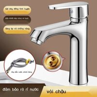 [SẴN-RẺ]  Vòi chậu rửa Feimu nước nóng lạnh kép phòng tắm vòi chậu rửa lạnh đơn chậu rửa gia đình