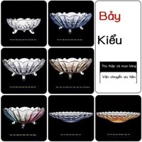 [SẴN-RẺ]  Xô đựng trái cây pha lê thủy tinh lớn, đĩa kẹo phong cách Châu Âu đơn giản, đĩa trái cây