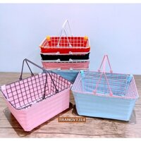 SẴN - Rổ đựng đồ, giỏ sắt siêu thị (size 28cm)