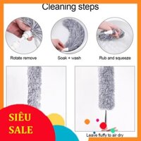 SĂN SALE GIÁ RẺ Chổi phất trần lau bụi đa năng có cán điều chỉnh độ dài Chổi quét bụi đa năng cán rút xoay 360 độ