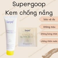 (Sẵn) Sample Kem Chống Nắng Supergoop Unseen Sunscreen Broad Spectrum Spf 40 (bill Mỹ)