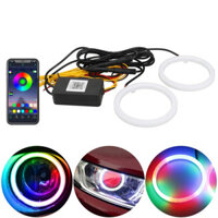 [Sẵn Sàng] 2 Chiếc 12V 24V Mắt Thiên Thần Giao Hưởng RGB Halo Ring Đèn Led Ô Tô Đèn Sương Mù Xe Máy Chạy Ban Ngày Đèn Pha DRL Điều Khiển Ứng Dụng