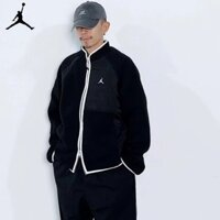 [Sẵn sàng] Áo khoác ấm áp rộng rãi có Logo thêu nam nữ Air Jordan chính hãng 100%