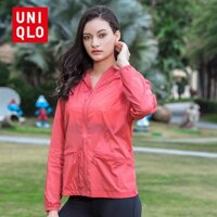[Sẵn sàng] Áo khoác thoáng khí mùa hè Uniqlo Unisex dành cho nữ có dây kéo Áo chống nắng có túi Áo gió thể thao ngoài trời