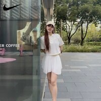 [Sẵn sàng] Áo sơ mi Polo nữ có ve áo Nike chính hãng 100% tay ngắn thể thao sọc HM4649-010