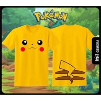 [Sẵn sàng] Áo thun cặp đôi / hoạt hình Pokemon "Pikachu" - Có sẵn cỡ trẻ em / người lớn (XS-3XL) Hot