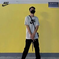 [Sẵn sàng] Áo thun nam cổ tròn in hình Logo lớn Nike chính hãng 100% AR5005