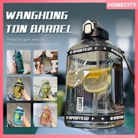 [Sẵn sàng] Bình uống nước 1,5 L /2,3 L Bình nước thể thao Bình nước có ống hút bằng silicon Chai lớn Bình du lịch di động Cốc thể dục thể thao Cốc nước ngoài trời Phòng tập thể dục quá khổ