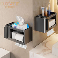 [Sẵn Sàng] Giá Đựng Khăn Giấy Vệ Sinh Treo Tường Túi Đựng Rác Vệ Sinh Bảo Quản Phòng Tắm Không Đục Lỗ Hộ Gia Đình Cuộn Giấy