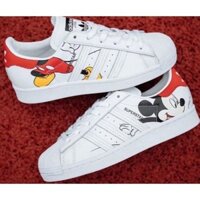 Sẵn sàng Giày ADIAS siêu sao Vỏ đầu Disney Doanh Mickey Mouse Sneakers