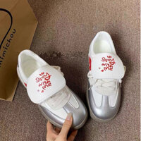 [Sẵn sàng] Giày tập luyện Đức American Retro Niche Màu tương phản Flip German Training Shoes Nữ 2024 Xuân Hè Phong cách mới Thiết kế ban đầu Giày thể thao thông thường