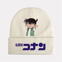 [Sẵn sàng] Hàng hóa Conan Mũ dệt kim phong cách thu đông Mũ dệt kim cho học sinh Mũ mùa đông chống lạnh Co giãn ấm áp Mũ thời trang phù hợp Quà tặng sinh viên Giáng sinh