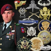 [Sẵn sàng] Phiên bản Mỹ của huy hiệu mũ cổ hoa kỹ năng Váy ASU đồng phục quạt quân đội huy hiệu kim loại tái tạo chất lượng cao Giá xuất xưởng