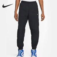 [Sẵn sàng] Quần áo thể thao Nike Solo Swoosh chính hãng 100% Logo thêu Quần dây rút thể thao dệt DQ6572-010