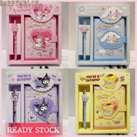 [Sẵn SÀNG] Sanrio Mymelody Kuromi Cinnamoroll Pom Pom Bộ hộp quà tặng bút hoạt hình dễ thương dành cho sinh viên notepad văn phòng máy tính xách tay kế hoạch chương trình nghị sự máy tính xách tay trẻ em Quà tặng văn phòng phẩm