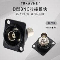 [Sẵn SÀNG * Stock] Lắp đặt loại D không hàn 75 Om BNC Dual Straight Female sang Female Q9 Head Butt Ổ cắm tủ SDI 86 Panel