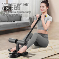 [Sẵn sàng] Thiết bị thể thao hồ sơ tiện dụng Dụng cụ tập bụng cầm tay không xâm lấn Thanh ngồi có thể điều chỉnh có dây kháng lực cho các bài tập lõi Cốc hút mạnh Thân thiện với sàn