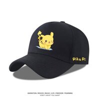 [Sẵn sàng Tóc thẳng] Phim hoạt hình Pokémon Pikachu Mũ bóng chày dễ thương Bé trai Bé gái Trẻ em Học sinh Mũ bóng chày thông thường Mũ chống nắng Mũ chống nắng Thời trang Du lịch ngoài trời Quà tặng sinh nhật