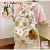 [Sẵn sàng] Túi đi học Kapibara Ba lô dễ thương Ba lô hoạt hình Ba lô trung học cơ sở Ba lô đi học tiểu học Ba lô đơn giản Ba lô sức chứa lớn Ba lô học sinh phù hợp balo rẻ cặp cute balo nữ thời trang balo nữ thời trang hàn quốc balo màu hồng balo tiểu