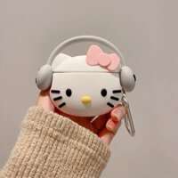 [Sẵn sàng] Vỏ bảo vệ tai nghe silicon mềm hoạt hình Hello Kitty Tương thích với SAMSUNG GALAXY Buds2 Pro / Buds Pro / Live / FE / 3 / 3Pro có móc