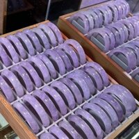 [Sẵn sàng] Vòng tay thạch anh tím tự nhiên nguyên chất Vòng tay hoa oải hương Vòng tay bạc Một món Một món Một bức tranh Nữ Vương Chồng Vợ