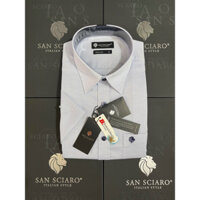 SAN SCIARO| sơ mi TAY NGẮN VẠT NGANG XẺ TÀ cao cấp của VIỆT TIẾN sơ mi họa tiết 0127 hoàn toàn cotton thoáng mát xịn mịn