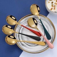 SẴN-SÉT 5 MUỖNG INOX TITAN MẠ VÀNG QUÝ TỘC (Sỉ)