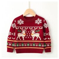 [SẴN, SHIP 24H] Áo len noel bé trai lớn 3 - 12 tuổi, 20-45kg☑️ quần áo size đại 30kg 35kg 40kg, 7 8 9 10 tuổi