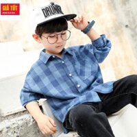 [SẴN, SHIP 24H]  Áo sơ mi trẻ em lớn (3 - 12 tuổi☑️  Quần áo bé trai 5 tuổi size đại 30kg 35kg 40kg