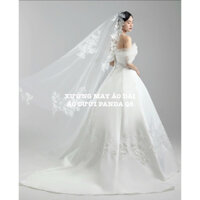[SẴN SHIP HOẢ TỐC 2H, ẢNH THẬT] VEIL/LÚP VOAN TRẮNG CÀI TÓC CÔ DÂU ĐÍNH REN HOA PHỐI VÁY CƯỚI, ĐẦM DẠ HỘI CAO CẤP